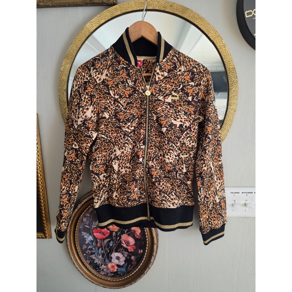 cheetah‎ jacket coat Puma womens medium
